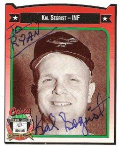In 2010, The Great Orioles Autograph Project blogger Ryan commented about Segrist's shaky signature. 