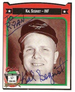 In 2010, The Great Orioles Autograph Project blogger Ryan commented about Segrist's shaky signature.