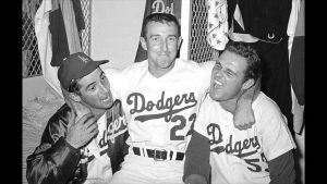 Claude Osteen with Sandy Koufax and Don Drysdale